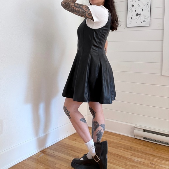 7 for all mankind vegan leather dress - Picture 2 of 6